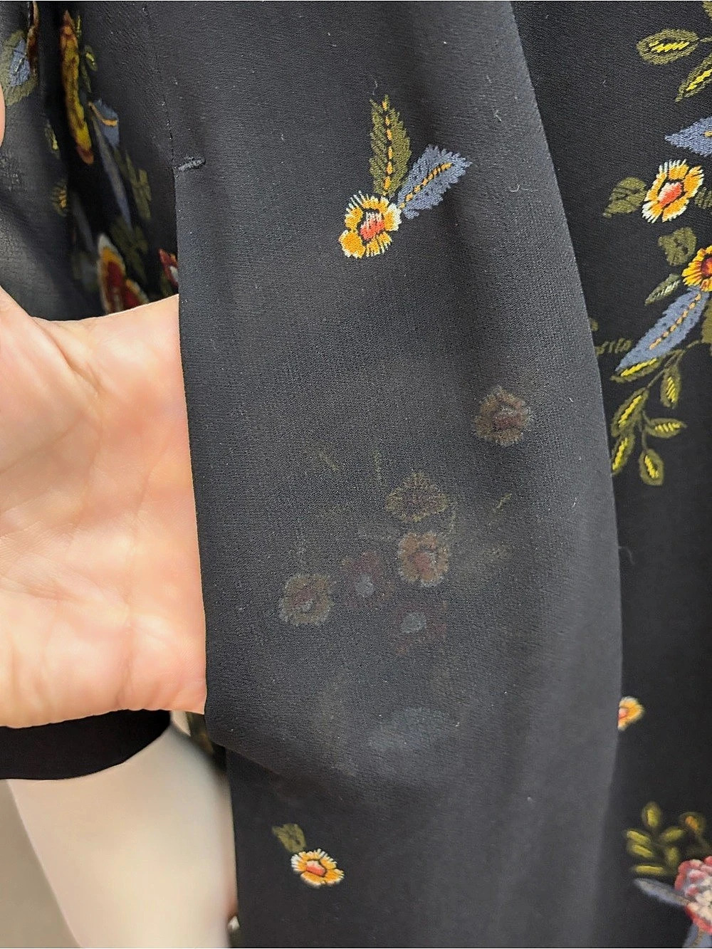 Marina Rinaldi Sport Floral Midi Dress in Black Size 14 - Picture 10 of 12